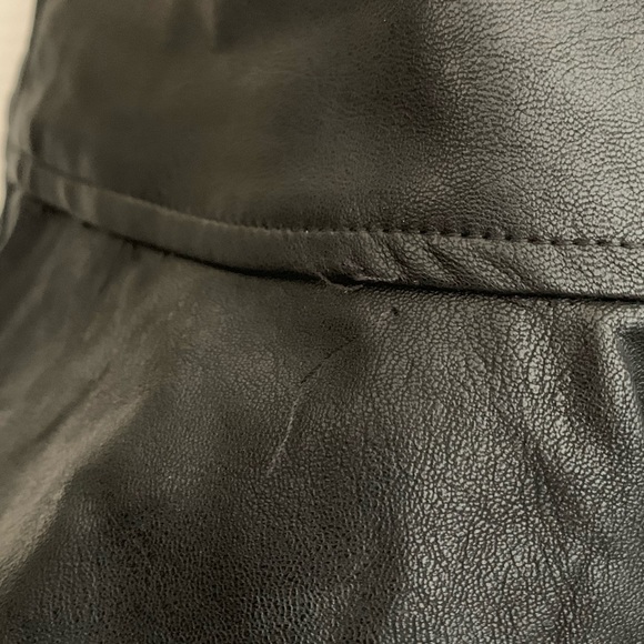 Black Pleather Mini Skirt with Front Zipper from Forever 21 NWOT - Picture 3 of 8